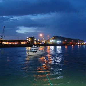 Taking King Diver under tow as the Eco Abrolhos departs Geraldton