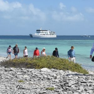 Guests exploring ashore at the Abrolhos Islands