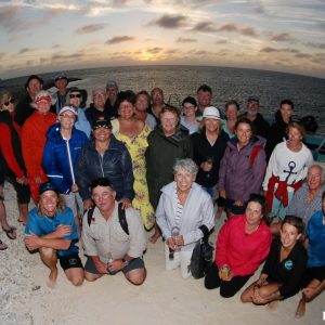 Group photo at sunset on the ABrolhos Islands