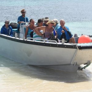 Exploring in the Tenders at the Abrolhos Islands
