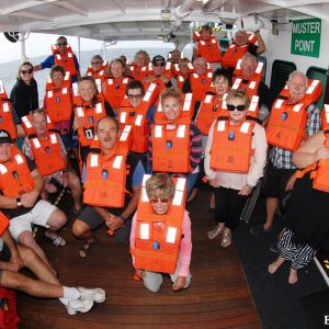 Life Jacket Muster on the Eco Abrolhos