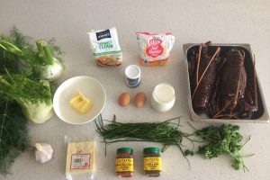 Ingredients crayfish & fennel muffins